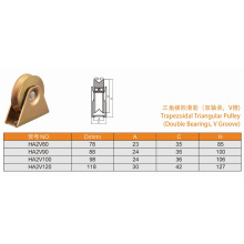 Rodamiento triangular Trapezodial doble de los transportes con V Groove en Jinhua